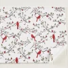 Cardinal and Chickadee Portuguese Cotton Bath Mat