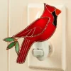 Cardinal Stained Glass Night-Light