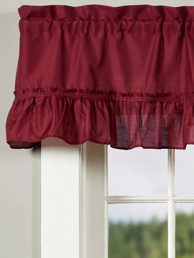 Carolyn's Colorful Rod Pocket Ruffled Valance
