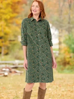 Casual Corduroy Dress