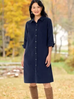 Casual Corduroy Dress