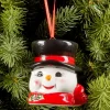 Ceramic Snowman Head Christmas Ornament