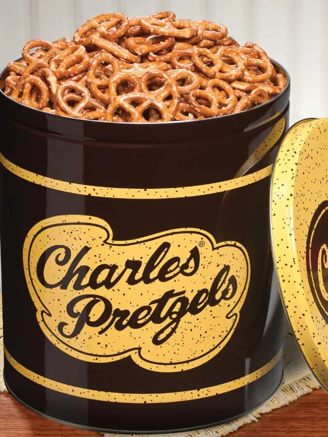 Charles Pretzel Tin, 1.5 Pound