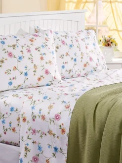 Charming Blossoms Portuguese Cotton Supreme Sateen Sheet Set