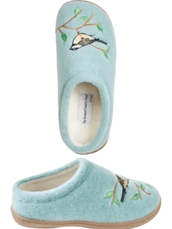Charming Chickadees Felted Slipper Clogs