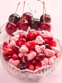 Cherry Dreams Gourmet Jelly Bean Hearts, 12 Ounce Bag