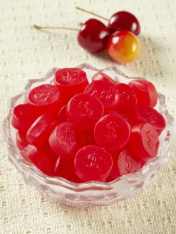 Cherry Juju Candy Coins, 1.5 Pound Bag