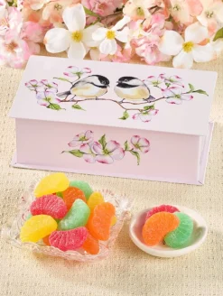 Chickadees In Love Tin With Assorted Fruit Jellies