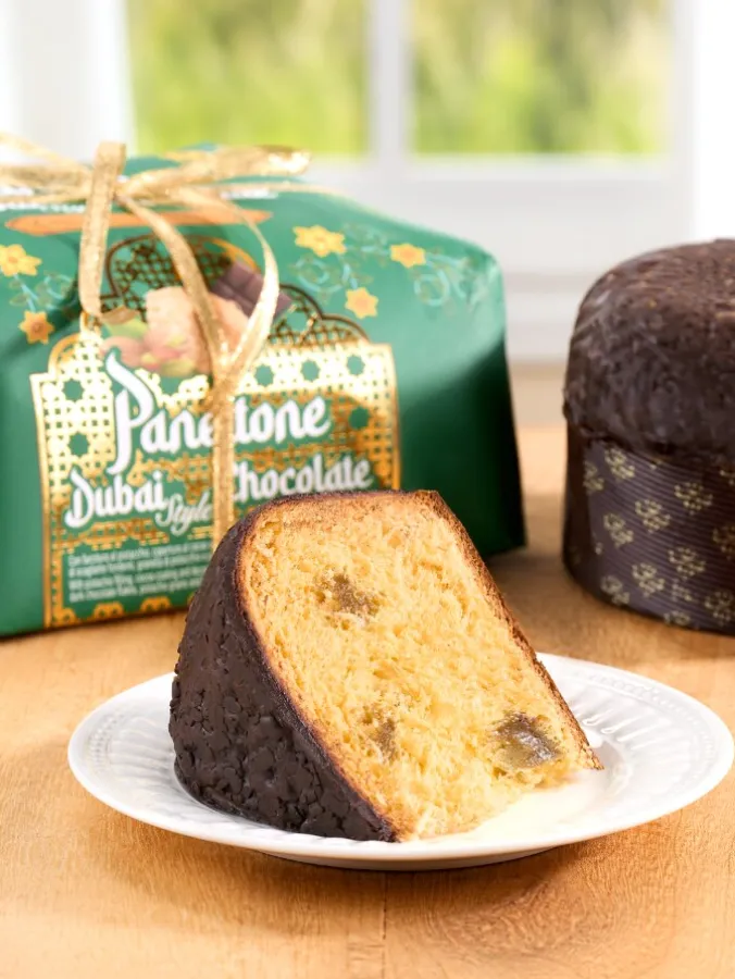Chocolate and Pistachio Cream Panettone