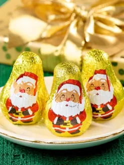 Christmas Foiled Chocolate Santas With Hazelnut Cream, 15 Chocolates
