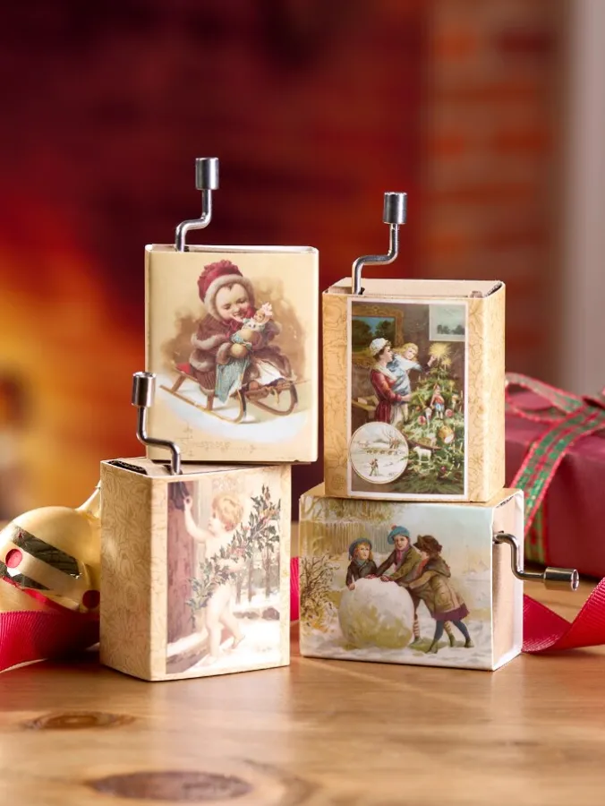 Christmas Hurdy-Gurdy, Set of 4