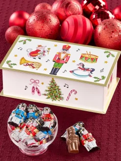 Christmas Nutcracker Tin With Milk Chocolate Foiled Toy Soldiers