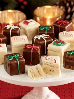Christmas Petit Four Assortment, 36 Cakes