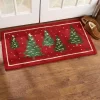 Christmas Tree Forest Hooked Wool Rug