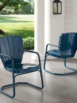 Clamshell Outdoor Chair Set, 2 Chairs