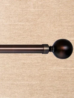 Classic Ball Finial Curtain Rod, 1 Inch