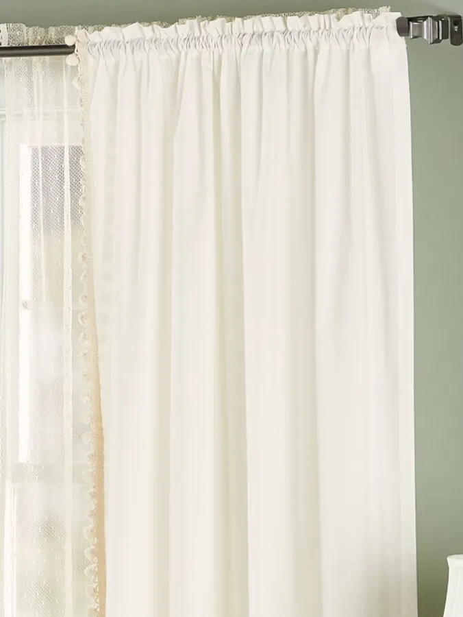 Classic Ball Fringe Rod Pocket Curtains by Country Curtains®