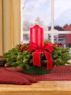 Classic Balsam 6 Inch Pillar Candle Centerpiece