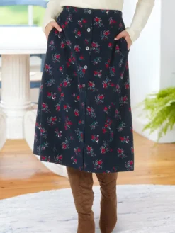 Classic Corduroy Midi Skirt