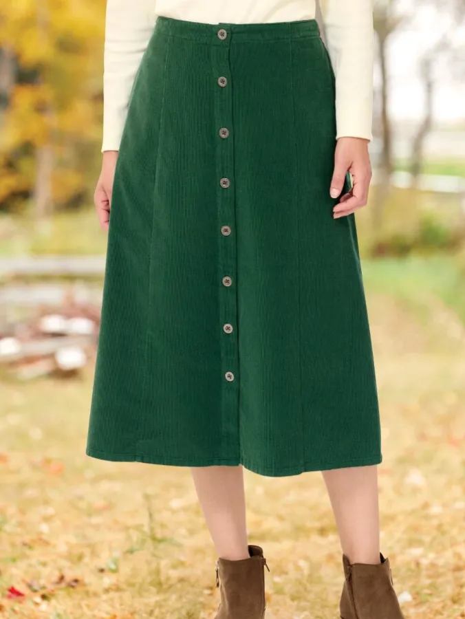 Classic Corduroy Midi Skirt
