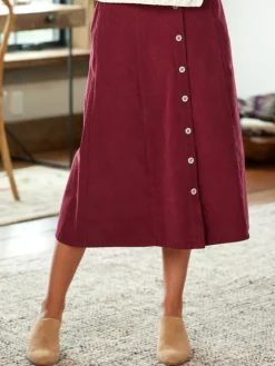 Classic Corduroy Midi Skirt