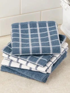 Classic Cotton Terry Cloth Dishcloths, Set of 6