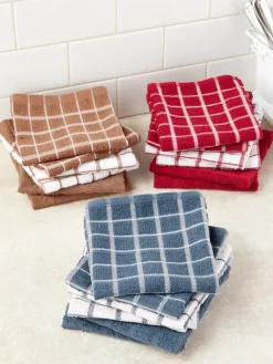 Classic Cotton Terry Cloth Dishcloths, Set of 6