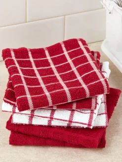 Classic Cotton Terry Cloth Dishcloths, Set of 6