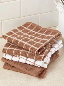 Classic Cotton Terry Cloth Dishcloths, Set of 6