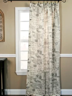 Classic Cursive Rod Pocket Curtain Panel