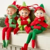 Classic 6 Inch Christmas Pixie Elf Ornament, Set of 3