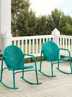 Classic Outdoor Rocking Chair Set, 2 Chairs