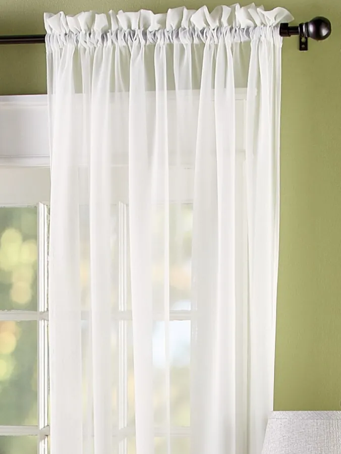 Classic Sheers 56 Inch French Tuck Tailored Panel by Country Curtains®