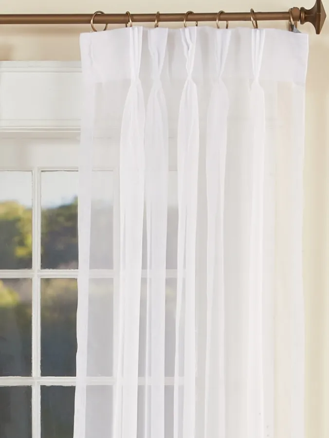 Classic Sheers 48 Inch Pinch Pleat Curtains by Country Curtains®