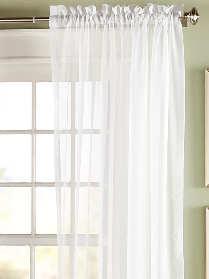 Classic Sheers 54 Inch Rod Pocket Panel by Country Curtains®