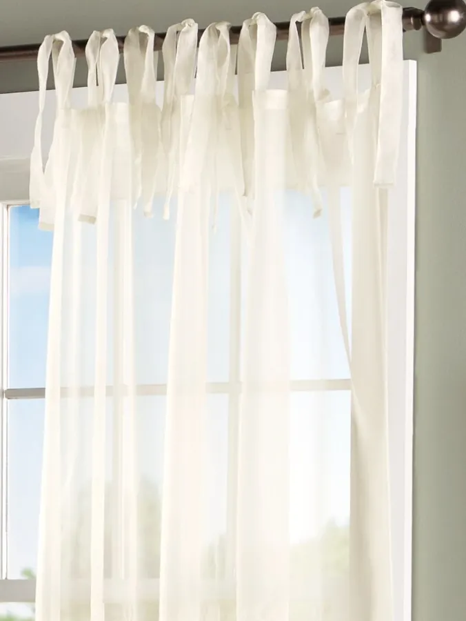 Classic Sheers 54 Inch Tie-Tab Panel by Country Curtains®