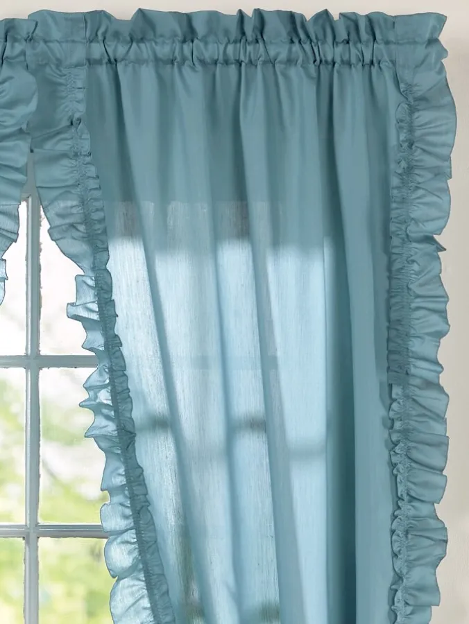 Classic Solid Ruffles Rod Pocket Curtains