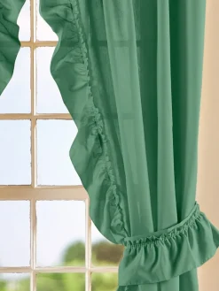 Classic Solid Ruffles Rod Pocket Curtains