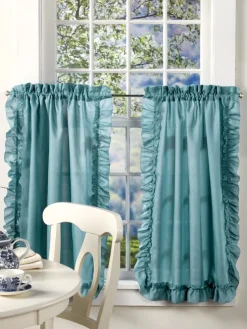Classic Solid Ruffles Rod Pocket Tiers