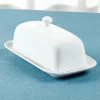 Classic White Ceramic Butter Dish