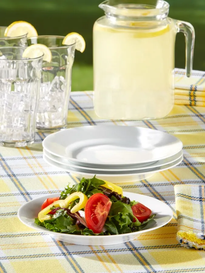 Classic White Ceramic 8 Inch Salad Plate