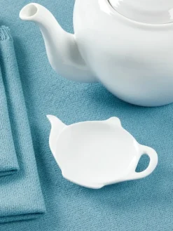Classic White Ceramic Tea Bag Rest