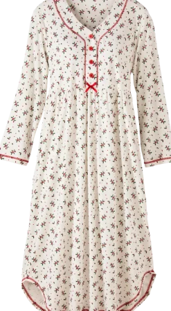 Classic Winter Holly Cotton Nightgown