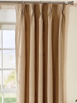 Colebrook Check Lined 58 Inch Pinch Pleat Curtains by Country Curtains®