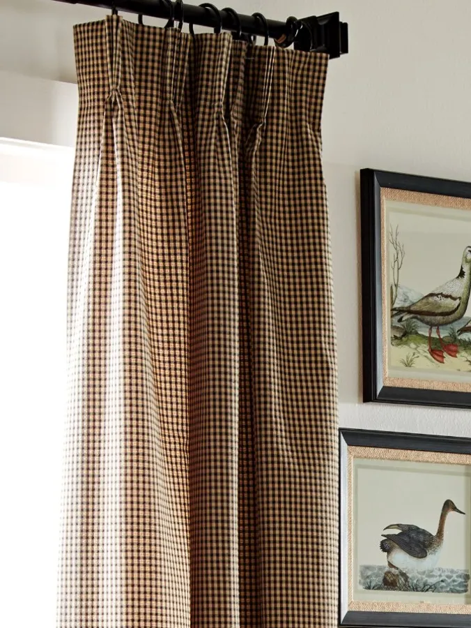 Colebrook Check Lined 58 Inch Pinch Pleat Curtains by Country Curtains®