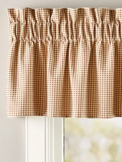 Colebrook Check Lined Rod Pocket Tailored Valance by Country Curtains®