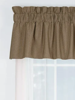 Colebrook Check Lined Rod Pocket Tailored Valance by Country Curtains®
