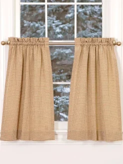 Colebrook Check Rod Pocket Tiers by Country Curtains®