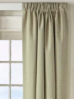Colebrook Printed Check Lined Rod Pocket Curtains by Country Curtains®