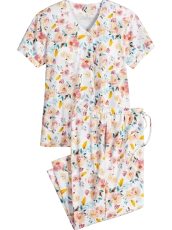 Comfort Knit Printed Cotton Knit Pajama Set